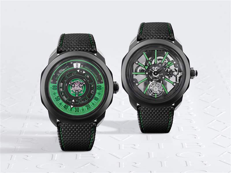 寶格麗推出全新Octo Roma系列腕表：巴黎釘紋表盤、中央飛行陀飛輪、虎眼石鑲嵌機芯-復(fù)刻表