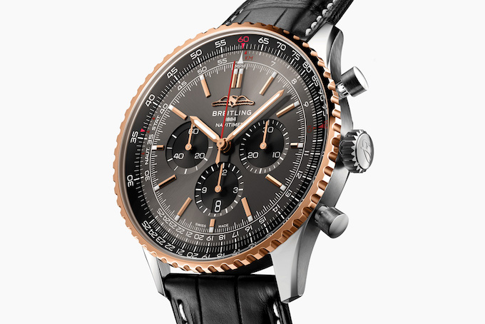 百年靈推出美國獨家Navitimer計時碼表，采用醒目的灰色配色-復刻表