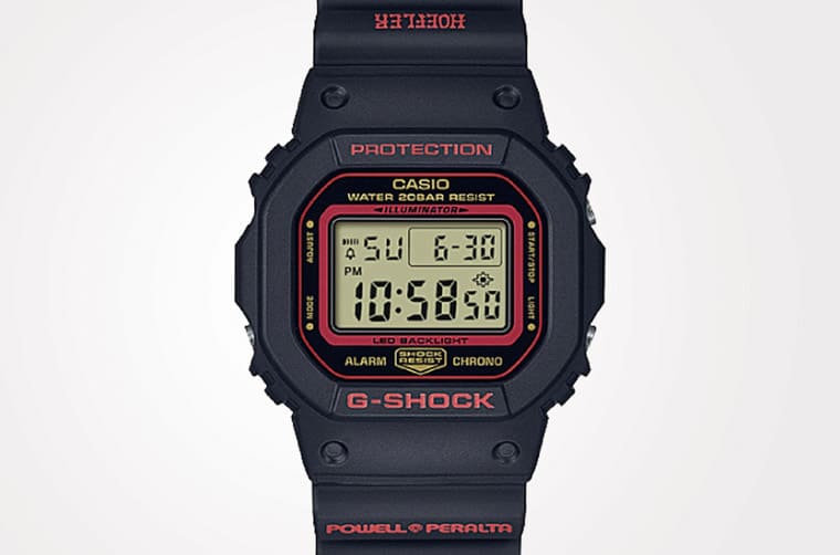 G-SHOCK與滑板冠軍選手、品牌三方聯(lián)名DW-5600方表散發(fā)濃濃街頭藝術風格-復刻表