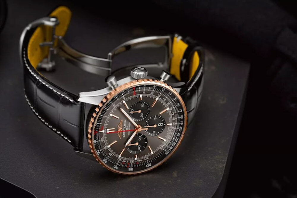 百年靈推出美國獨家Navitimer計時碼表，采用醒目的灰色配色-復刻表