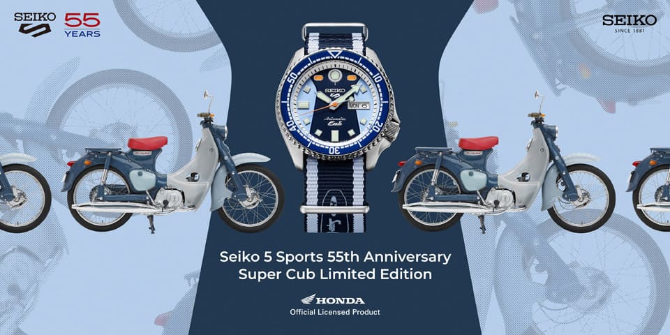 SEIKO第三款HONDA本田小狼聯(lián)名表5 Sports系列化身經(jīng)典摩托車-復(fù)刻表