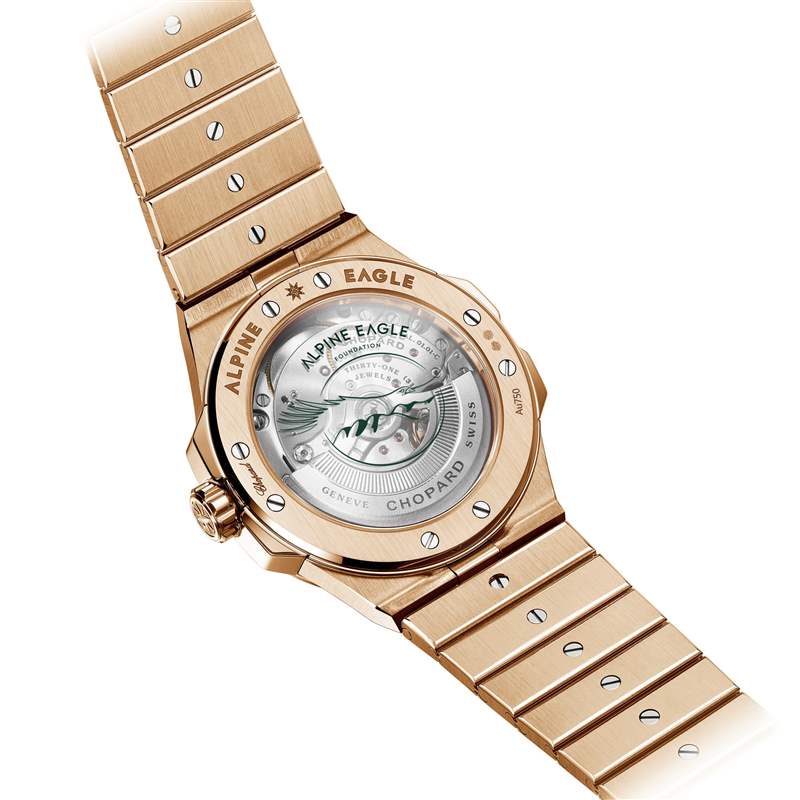 Chopard推出Alpine Eagle系列腕表新作：綠色表盤，33mm女士腕表-復(fù)刻表