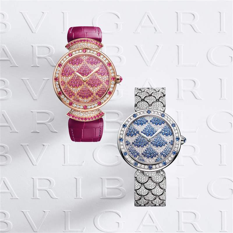 寶格麗推出Divas’ Dream Mosaica高級珠寶腕表：寶石漸變馬賽克-復(fù)刻表