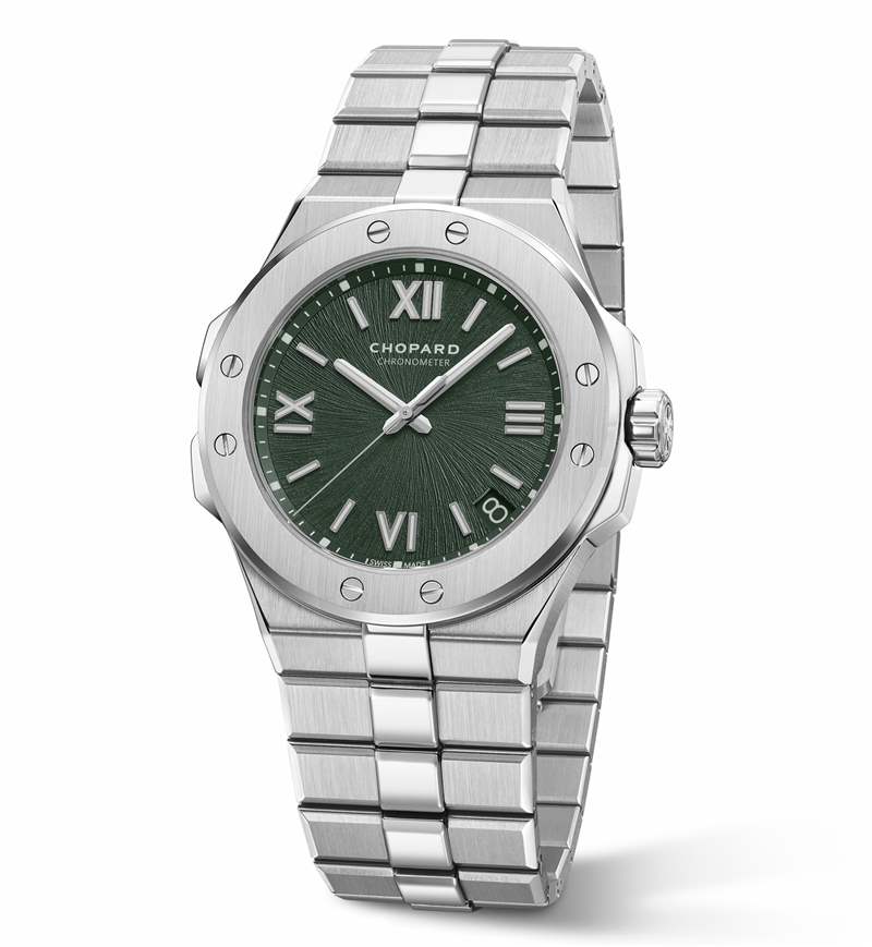 Chopard推出Alpine Eagle系列腕表新作：綠色表盤，33mm女士腕表-復(fù)刻表