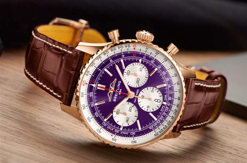 百年靈為慶祝臺(tái)北101落成二十周年特別打造超限量紫面Navitimer飛行表-復(fù)刻表