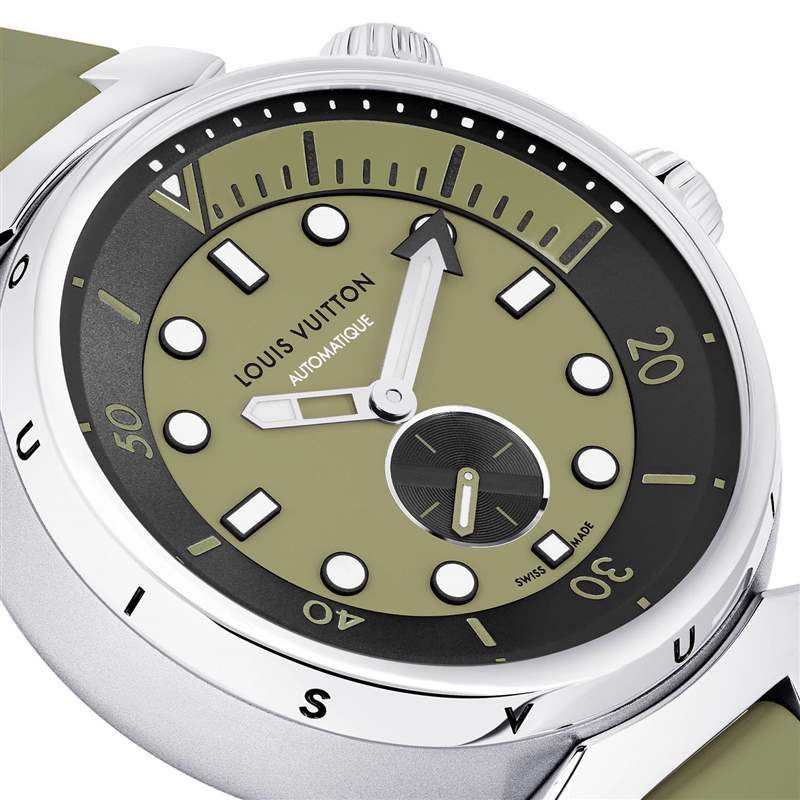 Louis Vuitton推出橙色和綠色版Tambour Street Diver潛水腕表-復(fù)刻表