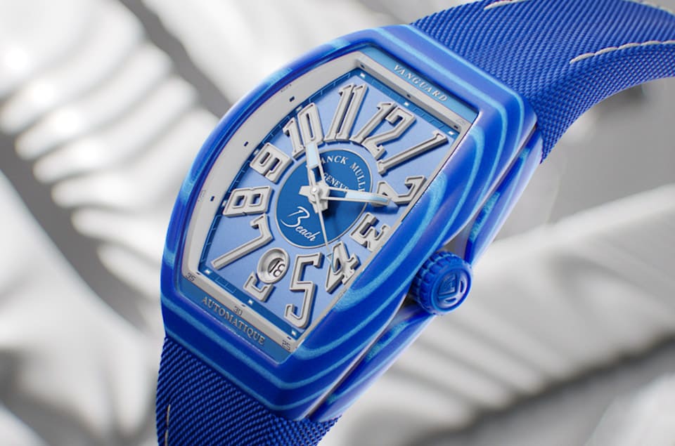 法蘭克穆勒Vanguard Beach彩色玻璃纖維表殼靈感與一個季節(jié)有關-復刻表