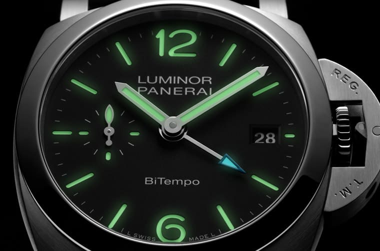 沛納海Luminor Quaranta兩地時(shí)間手表一黑一白新出擊-復(fù)刻表