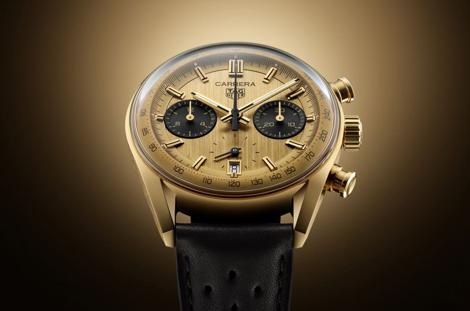 從冠軍車手獎品獲得啟發(fā)泰格豪雅再造現(xiàn)代Carrera黃金計時碼表-復刻表