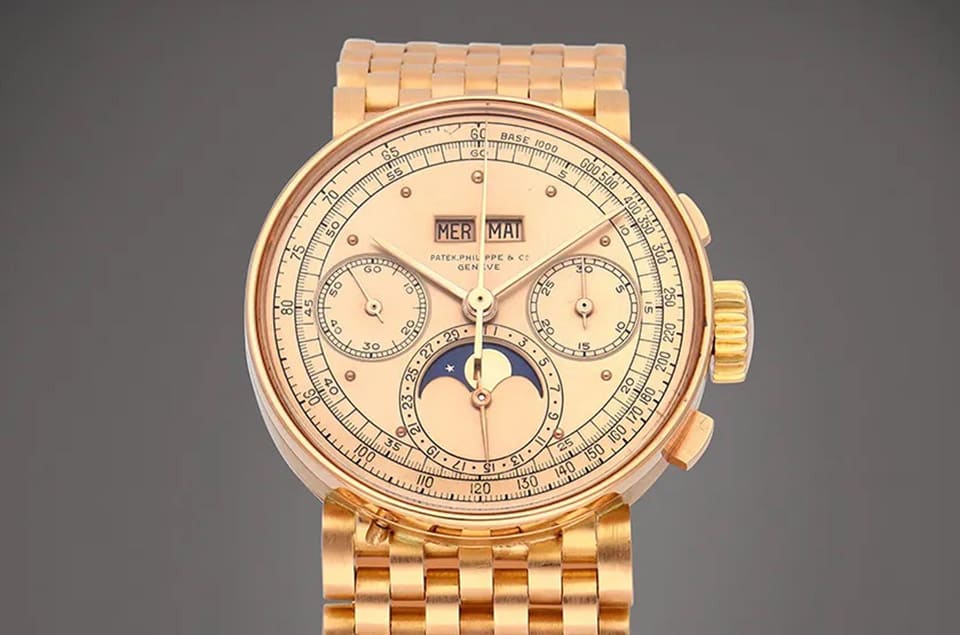 百達翡麗獨一無二1518萬年歷計時碼表將拍賣估價上看1億4000萬臺幣-復刻表
