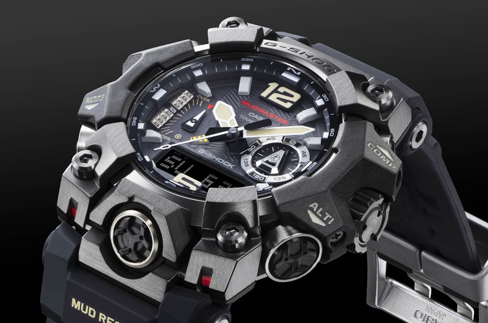 G-SHOCK MUDMASTER金屬搭碳纖維樹(shù)脂強(qiáng)化保護(hù)性內(nèi)建三重感測(cè)器探險(xiǎn)很放心-復(fù)刻表