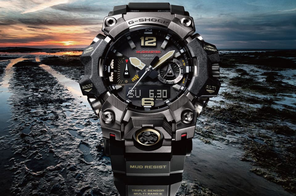G-SHOCK MUDMASTER金屬搭碳纖維樹(shù)脂強(qiáng)化保護(hù)性內(nèi)建三重感測(cè)器探險(xiǎn)很放心-復(fù)刻表