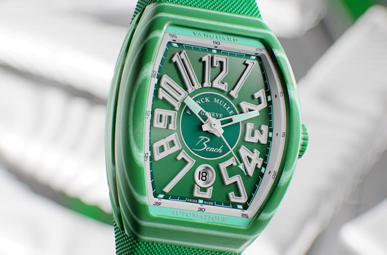 法蘭克穆勒Vanguard Beach彩色玻璃纖維表殼靈感與一個季節(jié)有關-復刻表