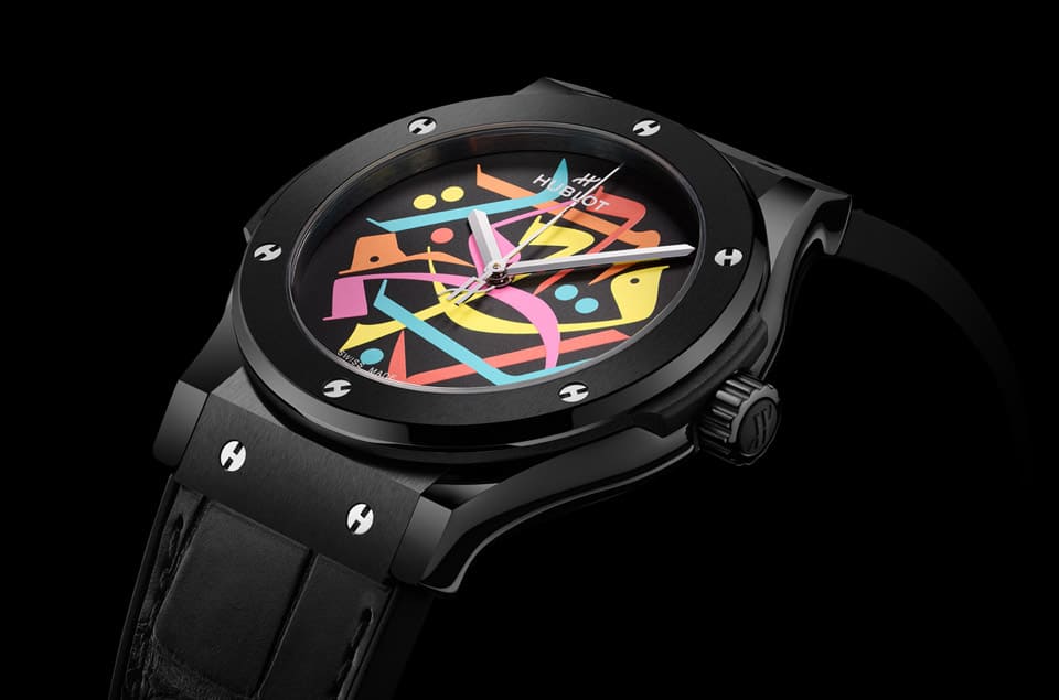 HUBLOT經(jīng)典融合黑陶瓷迪拜特別款 “鬼畫(huà)符” 有一個(gè)特殊含義-復(fù)刻表