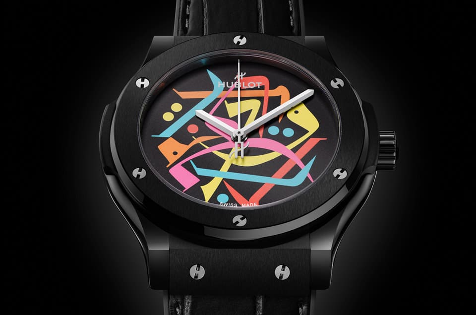 HUBLOT經(jīng)典融合黑陶瓷迪拜特別款 “鬼畫(huà)符” 有一個(gè)特殊含義-復(fù)刻表