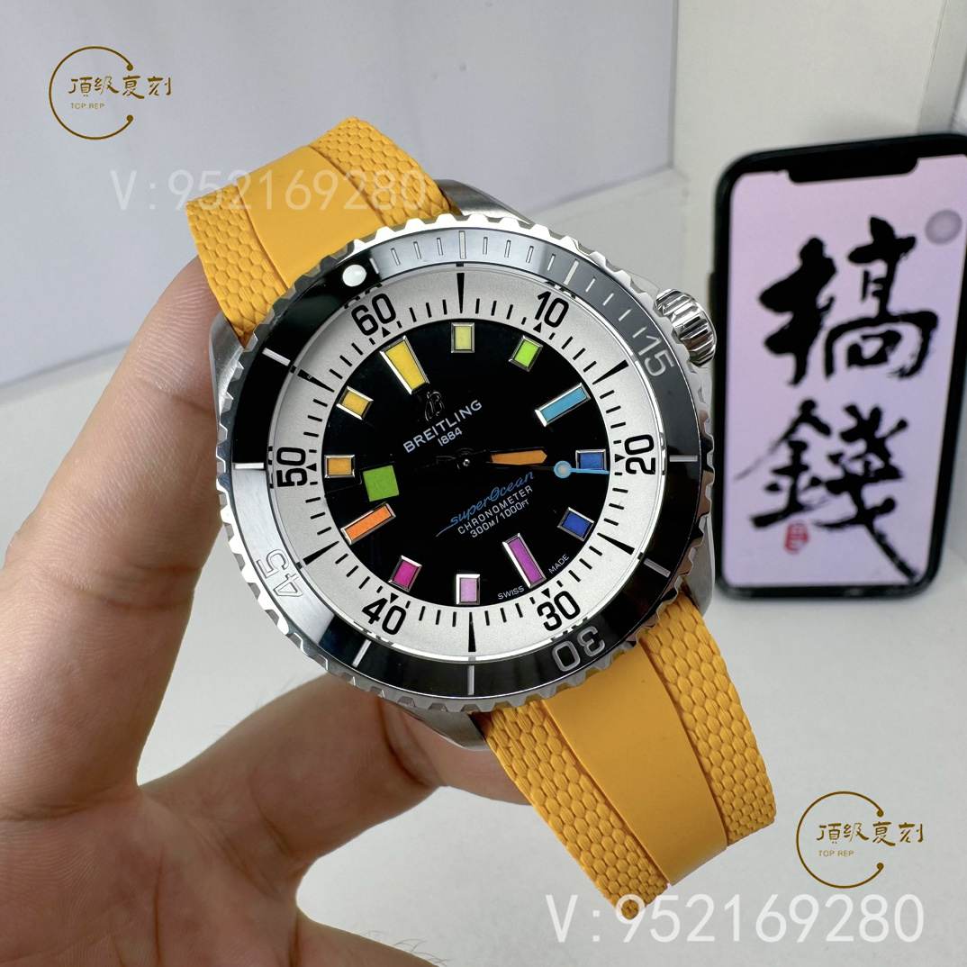 BLS廠百年靈超級海洋彩虹盤A17375211:2824機(jī)芯搭載的精致復(fù)刻-復(fù)刻表