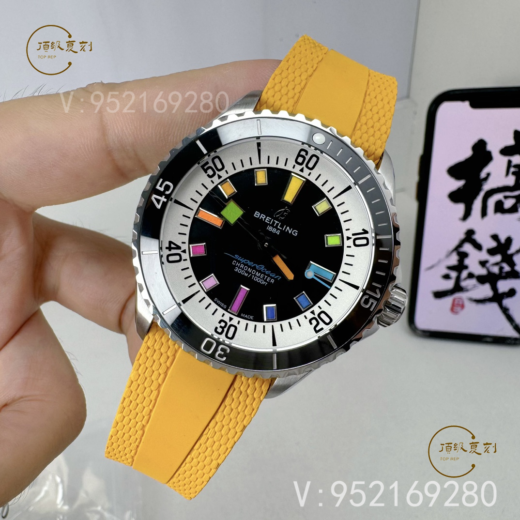 BLS廠百年靈超級海洋彩虹盤A17375211:2824機(jī)芯搭載的精致復(fù)刻-復(fù)刻表